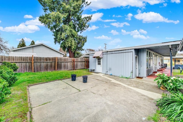 view of patio / terrace featuring a fenced backyard