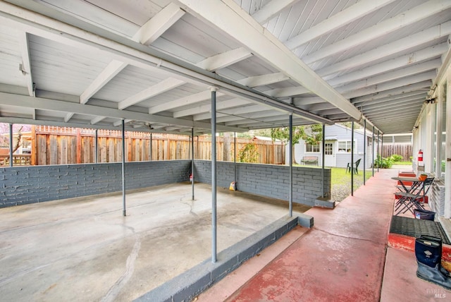 view of patio / terrace with fence