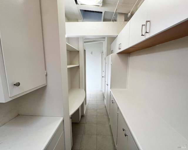 interior space featuring tile patterned flooring