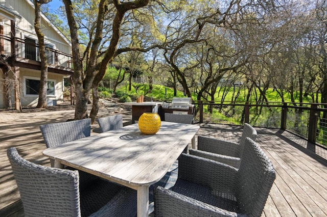 3292 Holland Dr, Santa Rosa, CA 95404 - deck with outdoor dining area, area for grilling, and grilling area