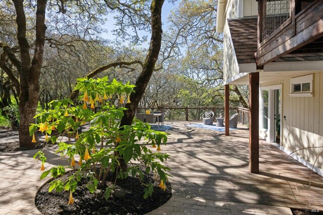 3292 Holland Dr, Santa Rosa, CA 95404 - view of patio / terrace with a wooden deck