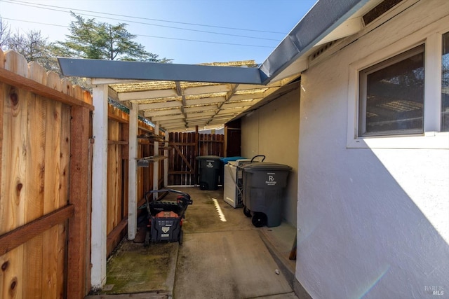 exterior space with fence