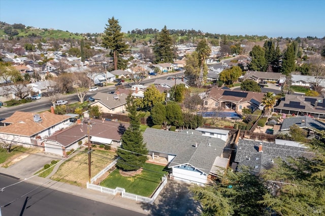 aerial view featuring a residential view