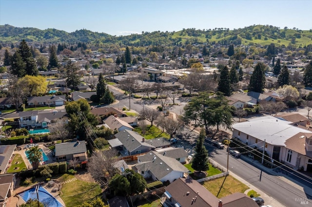 drone / aerial view with a residential view