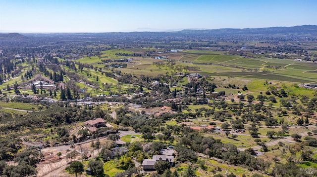 bird's eye view featuring a mountain view