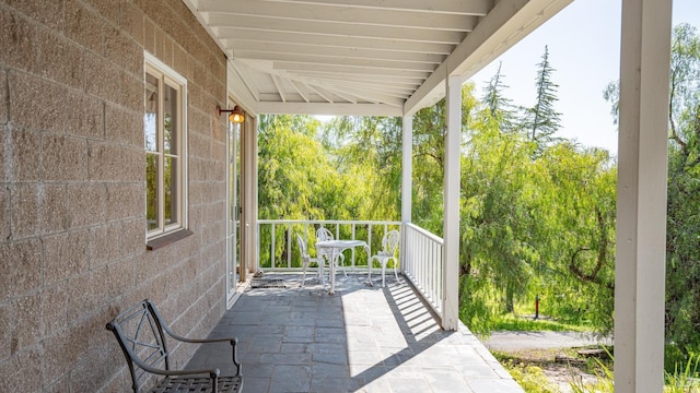 view of patio / terrace featuring covered porch