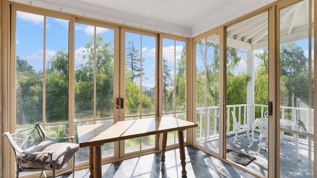view of sunroom