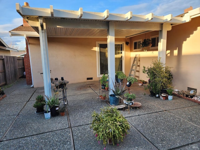 view of patio with fence