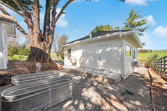 exterior space featuring fence