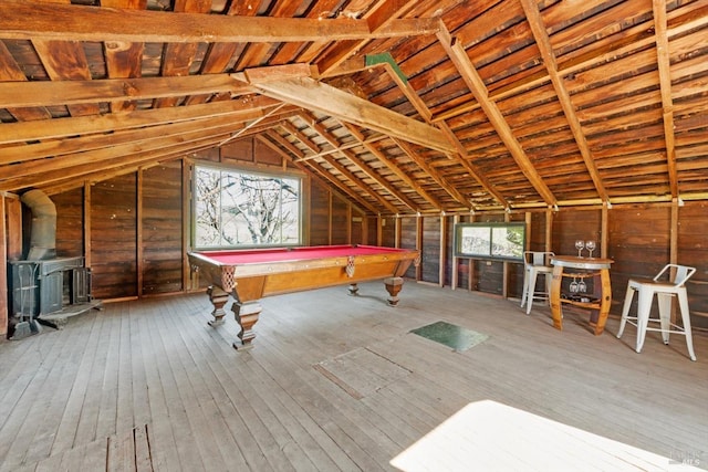 view of unfinished attic