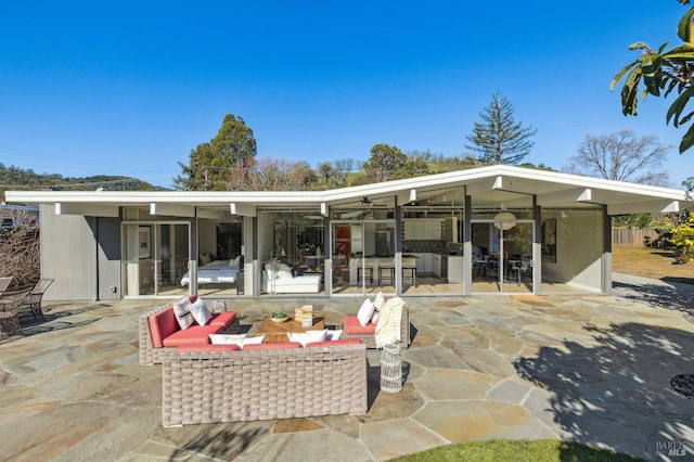 view of patio featuring an outdoor hangout area