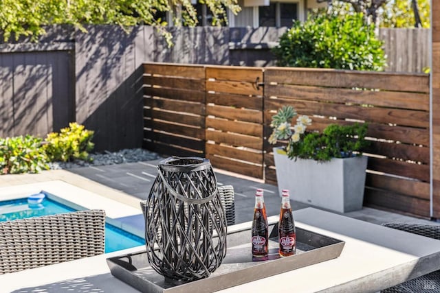 view of patio / terrace featuring a fenced backyard