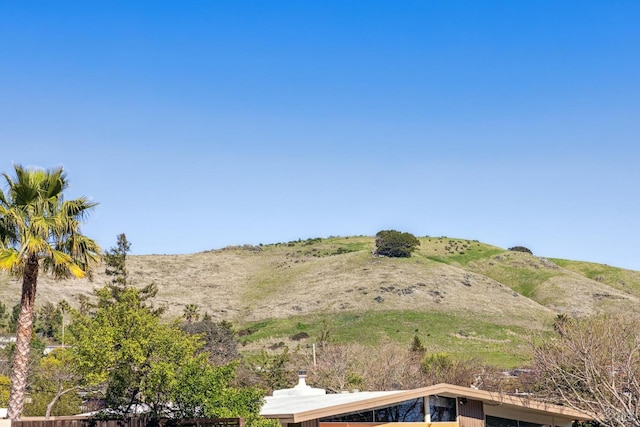 exterior space with a mountain view