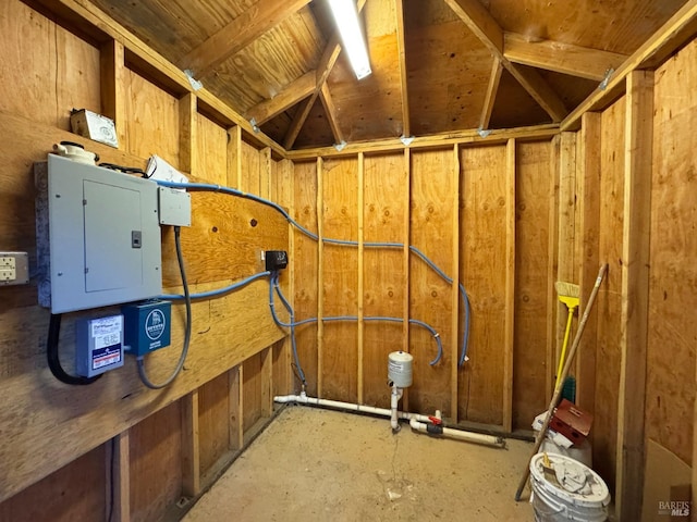 utility room featuring electric panel