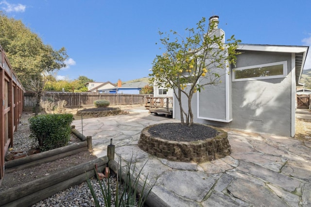 view of patio featuring a fenced backyard