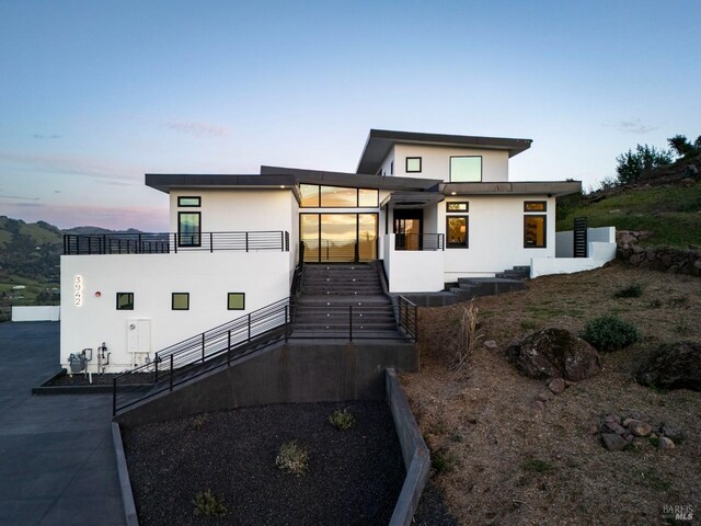 contemporary home featuring stairs