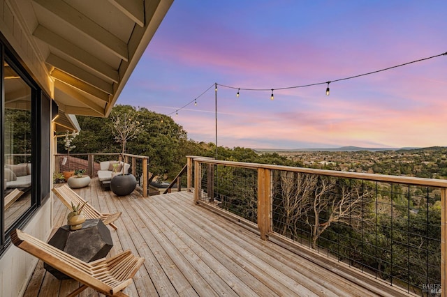 view of deck at dusk