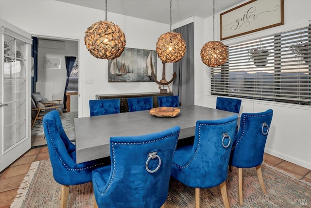 dining room featuring tile patterned floors