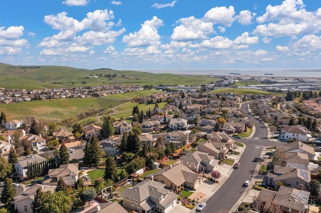 aerial view with a residential view