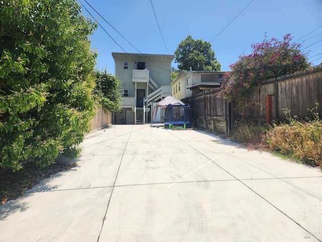 exterior space with fence