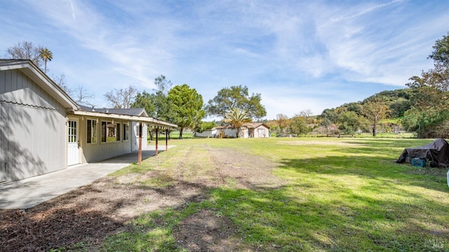 view of yard featuring a patio