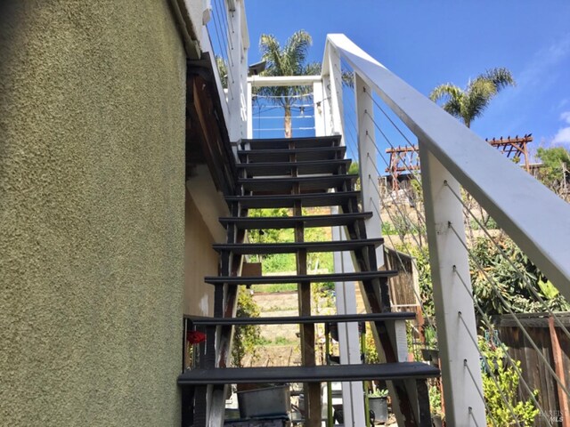 view of stairway
