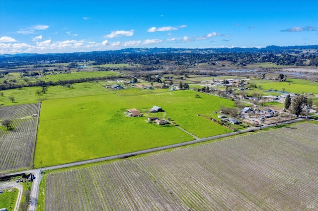 drone / aerial view featuring a rural view