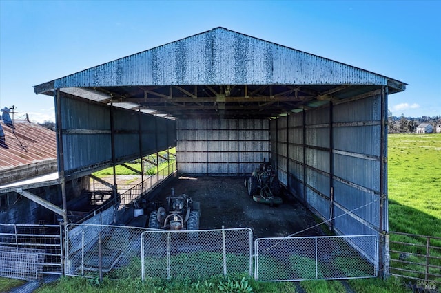 view of car parking featuring a detached carport