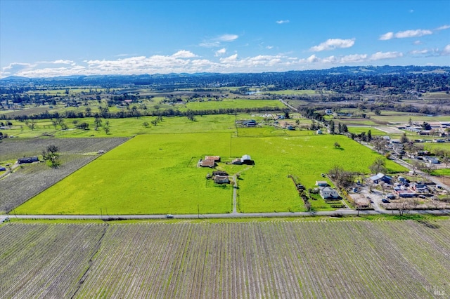 aerial view featuring a rural view