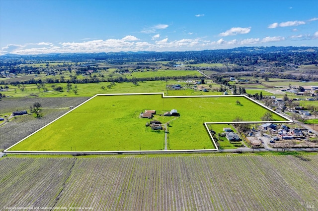 bird's eye view featuring a rural view