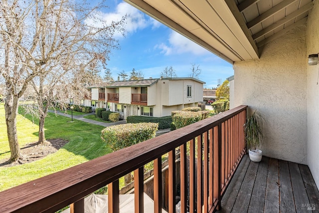 balcony featuring a residential view