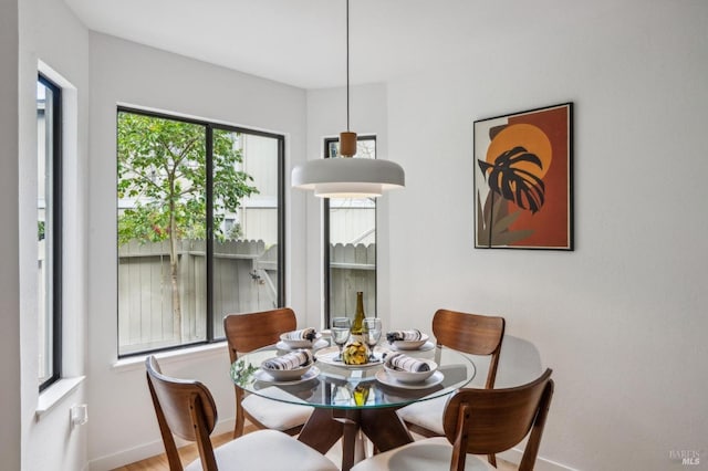 dining area with baseboards