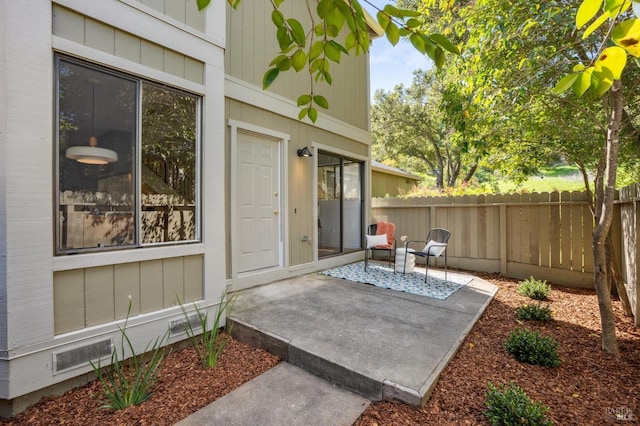 view of patio / terrace with fence