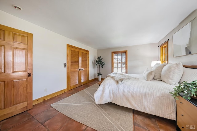 bedroom with baseboards