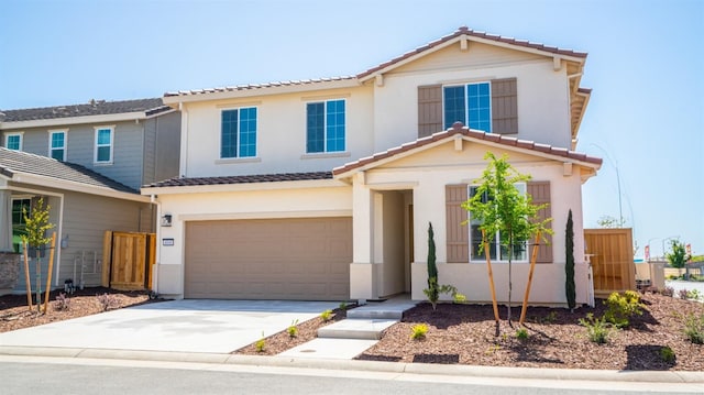 4040 Molten Creek Way, Roseville, CA 95747 - view of front of home with a tile roof, stucco siding, a garage, and driveway