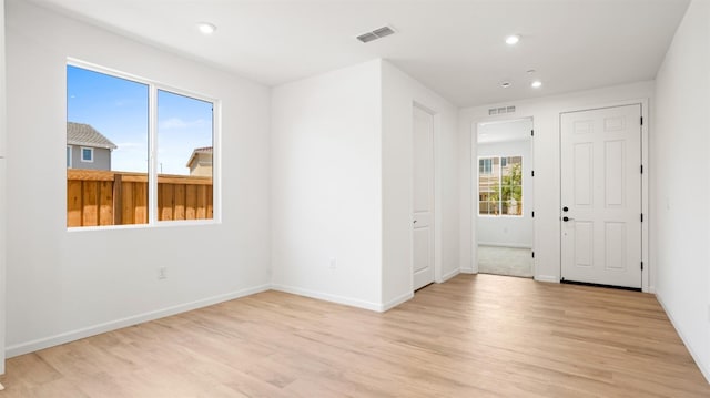 4040 Molten Creek Way, Roseville, CA 95747 - spare room featuring light wood-type flooring and recessed lighting