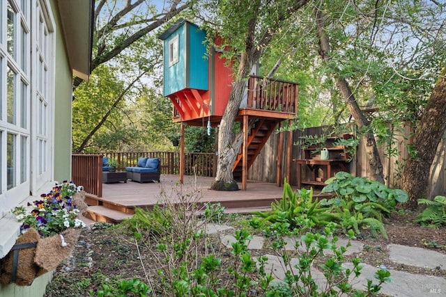 1133 Eggleston St, Napa, CA 94559 - view of jungle gym featuring a wooden deck, stairway, and fence