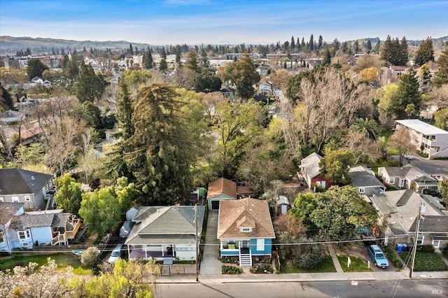 birds eye view of property with a residential view