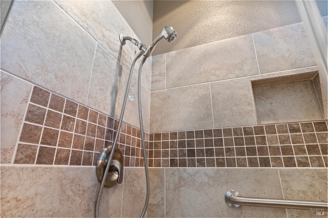 details with tiled shower