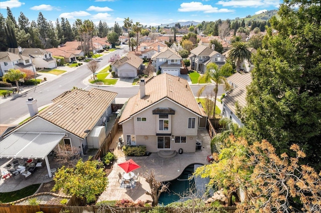 aerial view featuring a residential view