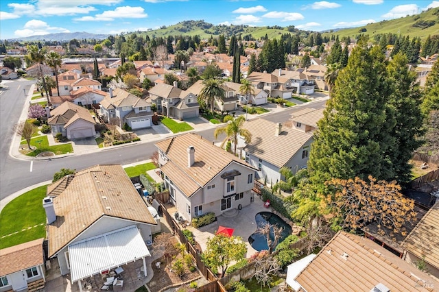 aerial view featuring a residential view