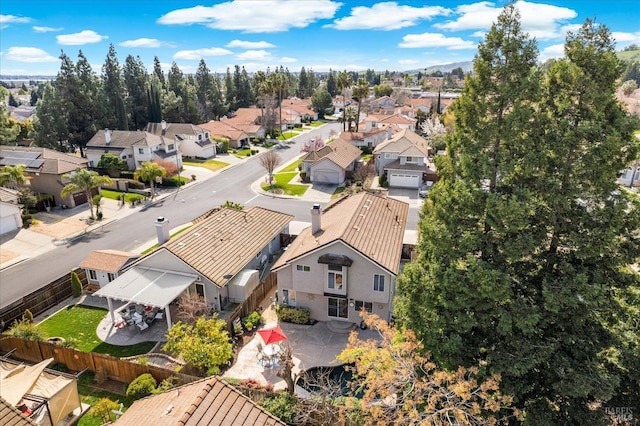 aerial view featuring a residential view