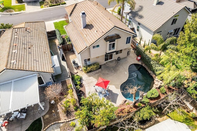 bird's eye view featuring a residential view