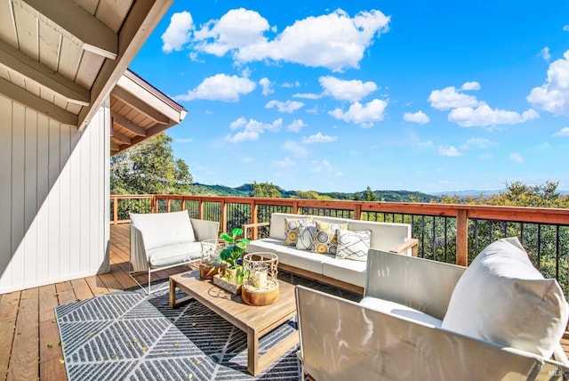 deck with outdoor lounge area