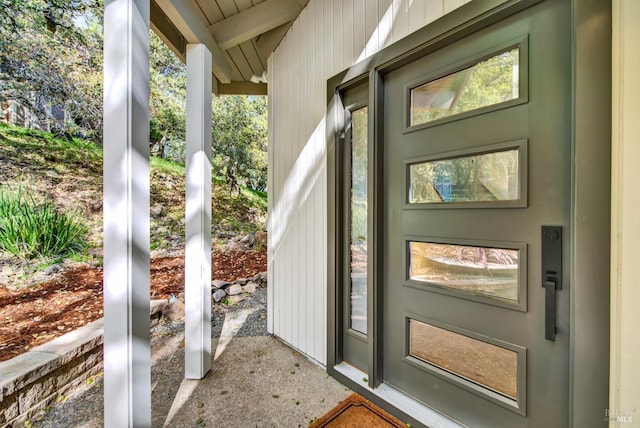 view of doorway to property