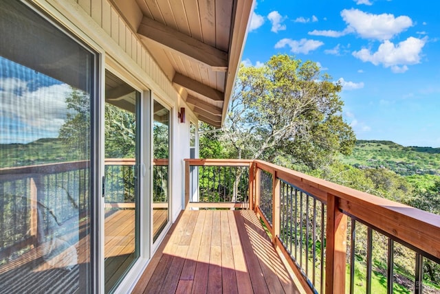 view of wooden terrace