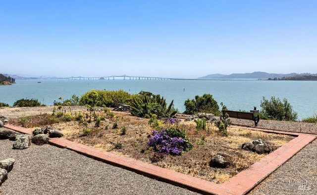 property view of water featuring a mountain view