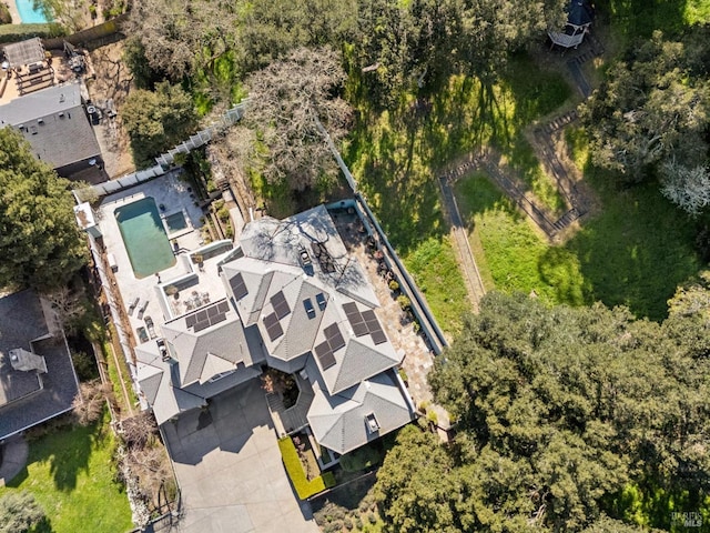 15 Kingswood Dr, Petaluma, CA 94952 - aerial view of property's location with a pool