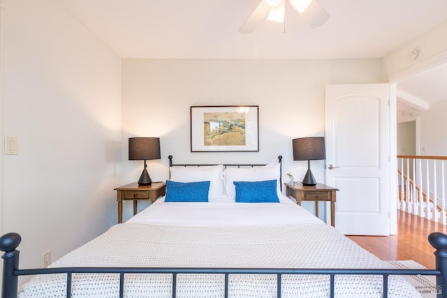 bedroom featuring wood finished floors