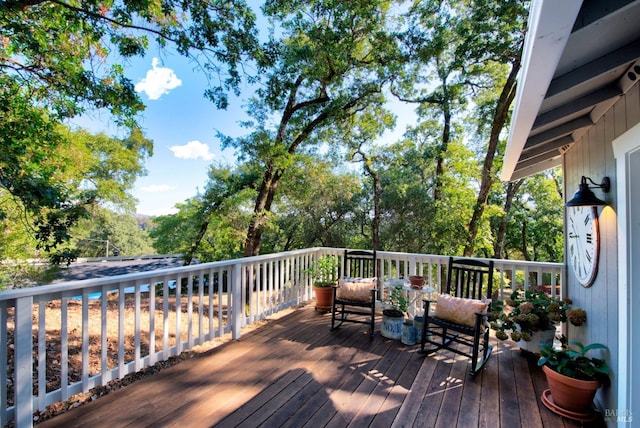 view of wooden terrace